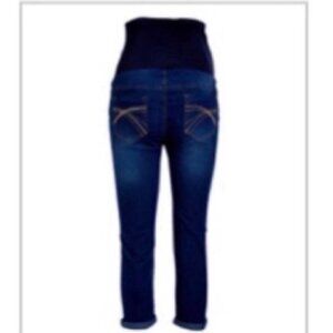 TIMES Maternity dark blue roll up skinny jeans. US 12